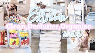 EXTREME CLEAN WITH ME + DECLUTTER + ORGANISE  | SPEED CLEANING MOTIVATION | ORGANISATION IDEAS 2022