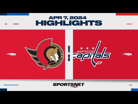 NHL Highlights | Senators vs. Capitals - April 7, 2024