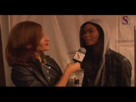 Chanel Iman Rosa Cha backstage - MB Fashion Week NY S/S 2010