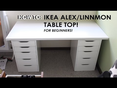 Part of a video titled HOW TO SET UP IKEA ALEX/LINNMON DRAWERS