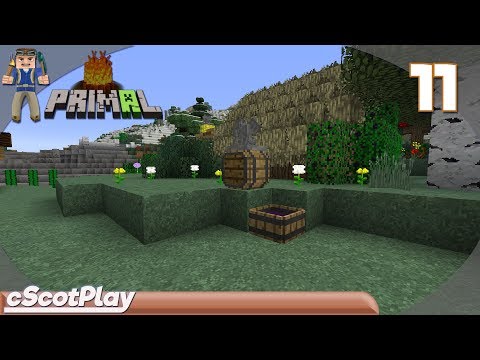 PRIMAL Minecraft w/ cScot : Ep 11 – Starting Rustic – Let’s Play