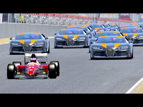 Bugatti Chiron Super Sport 300+ vs Ferrari F1 1993 - Barcelona