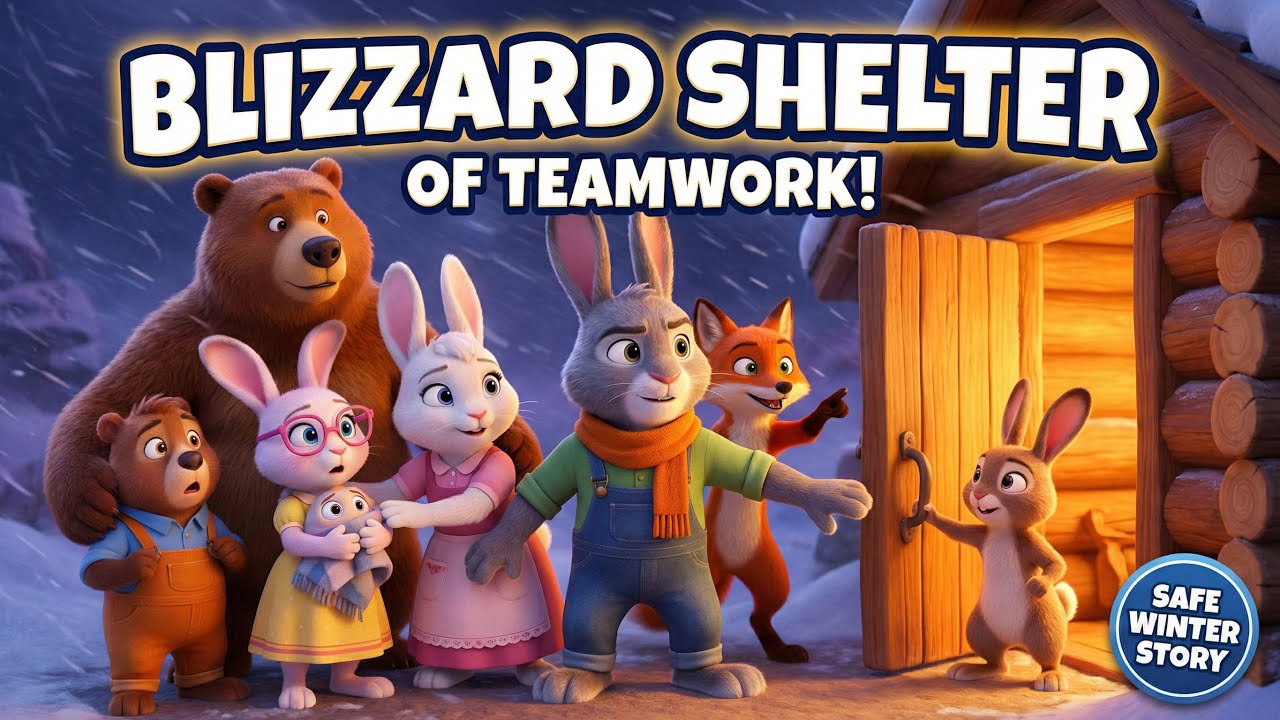 The Buck’s Forest Adventures – Blizzard Shelter of Teamwork! ❄️ Safe Winter Storm Story for Kids