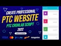 Create Professional PTC Website In 2022 PTC Cron Lab Script PTC Cronlab Script 5 1 Hunzii Tech