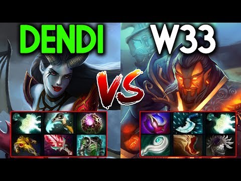 Dendi [Queen of Pain] VS W33 [Ember Spirit] Feel That Pain 7.06 Dota 2