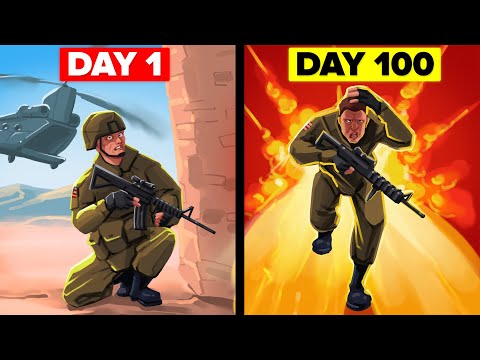 The Infographics Show - I Survived 100 Days Fighting in WORLD WAR 3 (Not Minecraft)