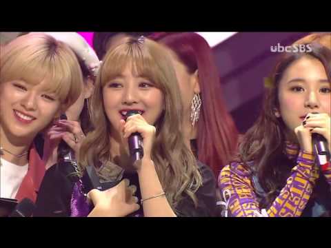 [5TH WIN] 161106 TWICE (트와이스) TT 1위 NO.1 (Fifth Win Speech) + BLACKPINK Cheers for TWICE @ Inkigayo