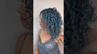 Blue curls #curlyhair #temporaryhaircolour #naturalcurls