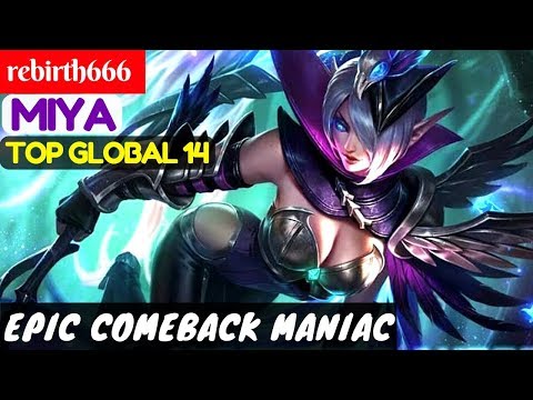 Epic Comeback Maniac [Top Global 14 Miya] | rebirth666 Miya Gameplay And Build #1 Mobile Legends