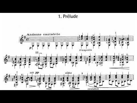 Alexandre Tansman: Hommage à Chopin, for Guitar (Score video)