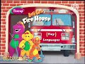 Barney Let S Go To The Fire House 2007 DVD Menu Walkthrough
