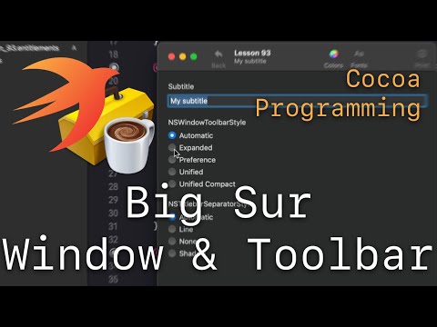 Cocoa Programming L93 - Big Sur Window & Toolbar thumbnail