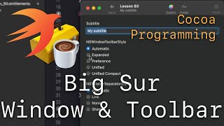 Cocoa Programming L93 - Big Sur Window & Toolbar