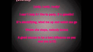 Pink - Bad influence (With lyrics on screen!)