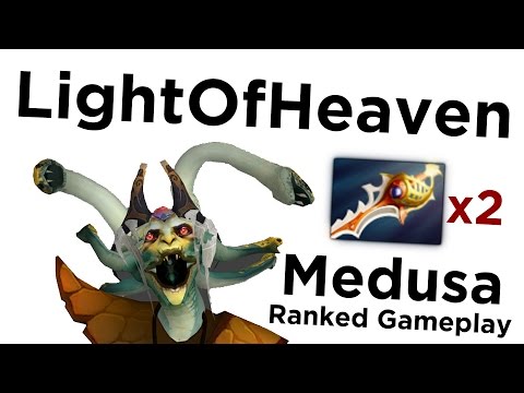 LightOfHeaven Medusa x2 Divine Rapiers vs Mega Creeps Ranked Gameplay