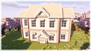 (MINECRAFT) How to build a CHERRY BLOSSOM HOUSE! | Tutorial