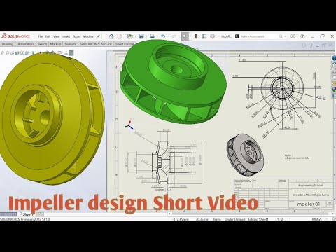 How to design impeller | Impeller design short  video | How to design impeller for centrifugal pump