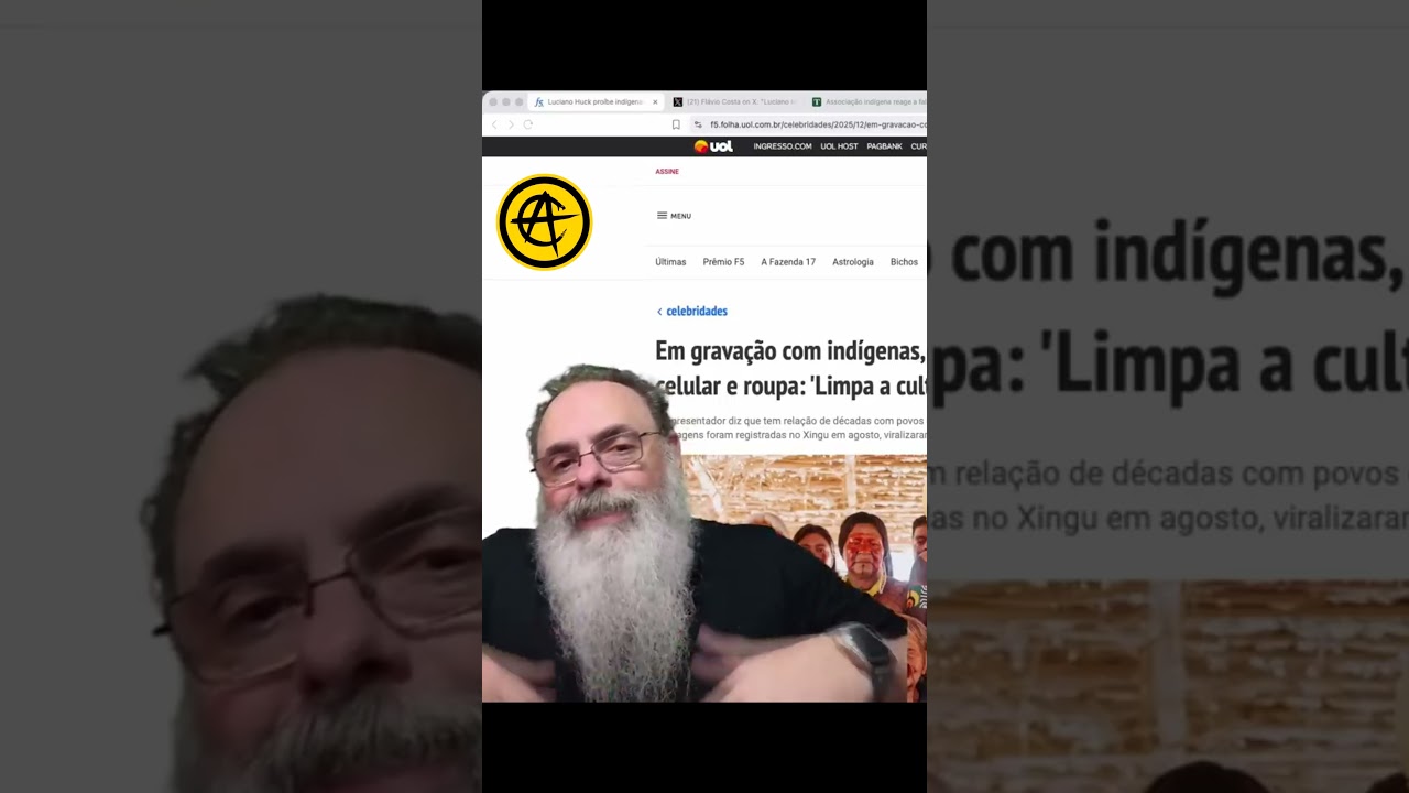 LUCIANO HUCK pede para INDIGENAS &quot;LIMPAREM sua CULTURA&quot; e ESCONDEREM CELULARES em GRAVAÇÃO da GLOBO