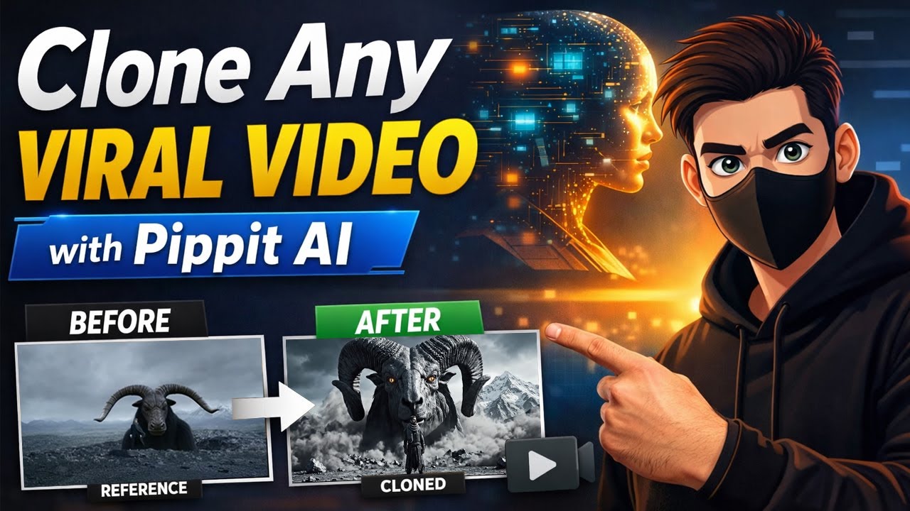 How to CLONE ANY VIRAL VIDEO with Pippit AI