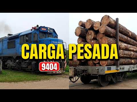 ¡Espectacular! La GT26 9404 + 7935  por Chajarí con una carga impresionante Ferrocarril Urquiza