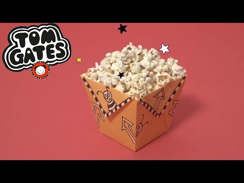 Make A Popcorn Box | The Brilliant World Of Tom Gates | Make It | Funny Cartoons For Kids - Kids (6+), Kingdom Kids Zone - Tom Gates Brilliant World
