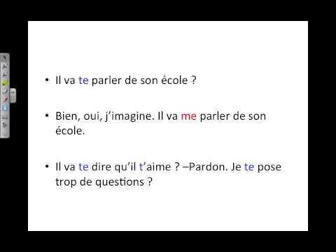 Object pronouns me te nous vous (French)