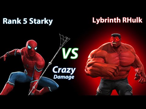 Rank 5 Stark Spidey VS RedHulk Lybrinth of legends - Marvel Contest of Champions