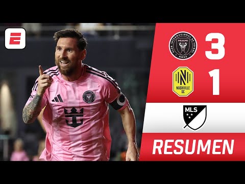 DOBLETE DE MESSI, gol TADEO ALLENDE y VICTORIA para INTER MIAMI por 3-1 vs NASHVILLE | MLS | Resumen