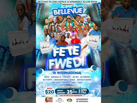 Riddim beast & crew -Fete Fwedi Live (Nice ,Gwada G, Freddy, Tidy)