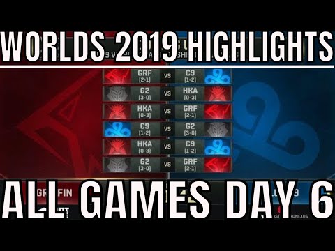 S9 Worlds 2019 Day 6 Highlights ALL GAMES Group A - G2 Esports, Griffin, Cloud9, Hong Kong Attitude