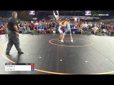 Junior GR 160 Round of 16 - William Kaldes (PA) vs. Kenny O`Neil (MN)