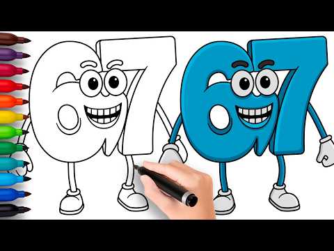 HOW TO DRAW SIX SEVEN 67 | Italian Brainrot Animals - Easy Step by Step Drawing