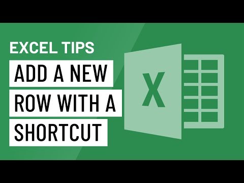 Excel Quick Tip Add a New Row with a Shortcut