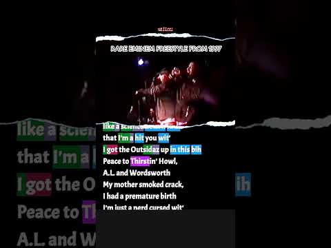 Thumbnail for Eminem Freestyling at the Lyricist Lounge - 1997 | Rhymes Highlighted by Lyricist