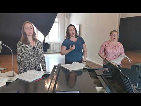 Dramatic Voices Program Berlin: Conductor Byron Knutson in coaching Rheingold's Flosshildes