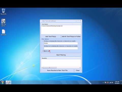 Filter Text Lists Software
