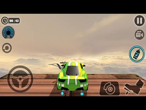Impossible Car Tracks 3D - Green Car Driving Simulator Amazing Stunts -Android Gameplay Walkthrough