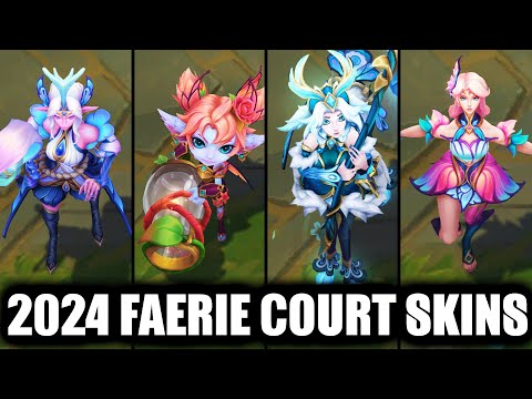 All New Faerie Court Skins Spotlight 2024 Lux Lillia Soraka Tristana (League of Legends)