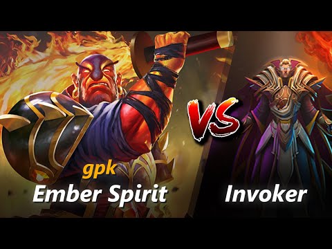 gpk mid Ember Spirit vs Invoker | First 10 minutes