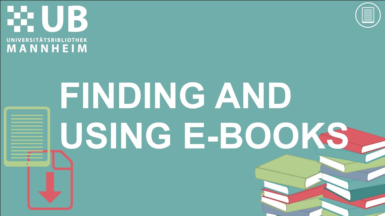 Using the library - Finding and using e-books