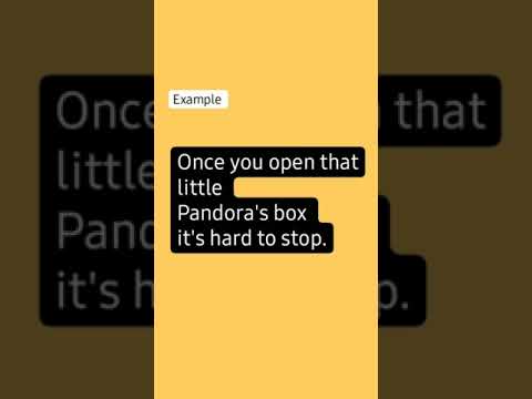 open pandora's box | idiom | #idiom #english #learn