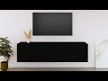 Mobile Porta TV Nero 120x30x30 cm in Legno Multistrato - Foto miniatura 1
