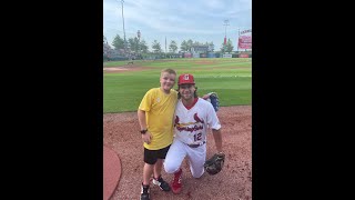 First Pitch for the @SPRCardinals on my birthday to Noah Mendlinger!