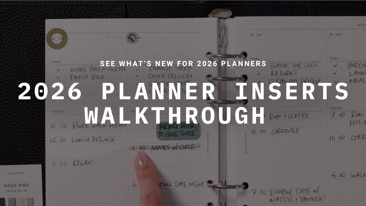 2026 Dated Inserts Planner Flip Part 1 | | Cloth & Paper
