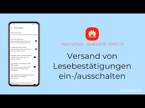 Versand von Lesebestätigungen einschalten oder ausschalten - Huawei [Android 10 - EMUI 12]