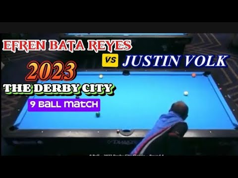 EFREN BATA REYES VS. JUSTIN VOLK POOL MATCH GAME  HIGHLIGHTS 2023