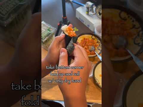 How to Roll TEMAKI (hand rolls)