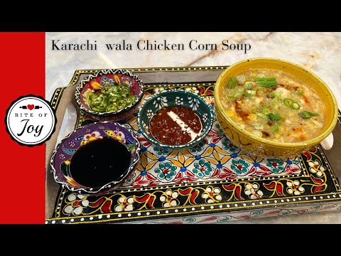 Chicken Corn Soup Pakistani - Karachi Restaurant style
