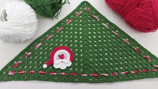 Viral Christmas🧵 Crochet Santa Bandana Tutorial - First Look!