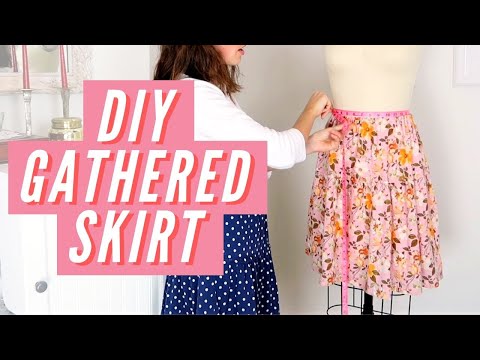EASY DIY SKIRT: Elastic Waist & Gathered Tier | Sewing Tutorial by Paige Handmade